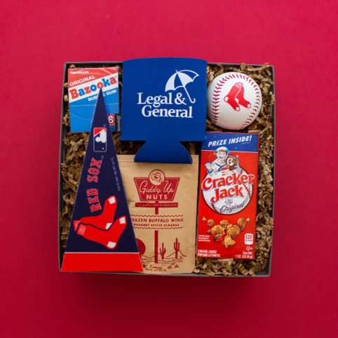 legal and general red sox themed gift box